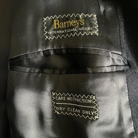 Giorgio Armani men Navy Blue + 80%Wool 20% Cashmere Coat, Sz 38 Italy - Picture 7 of 15